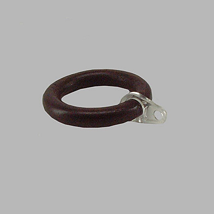 curtain rod 28 mm rings dark walnut wooden 55 mm 6 pcs