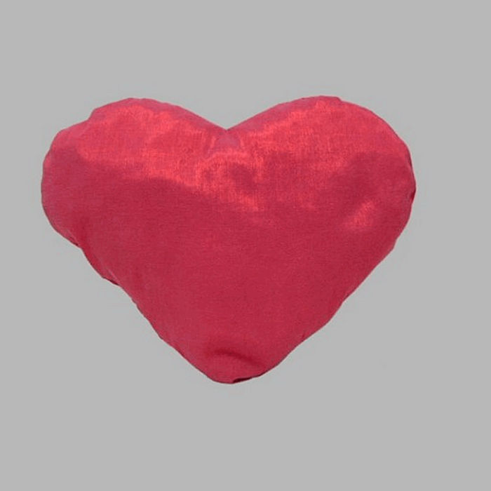 3 Oreiller en forme de coeur fabriqué à  la main rouge 27 x 33 cm