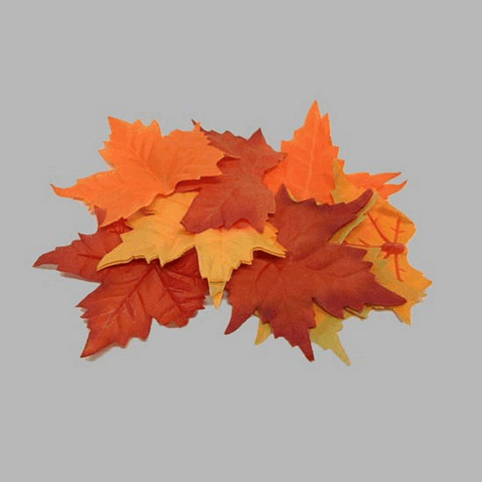 herfstbladeren van zijde diversen kleuren 12 stuks