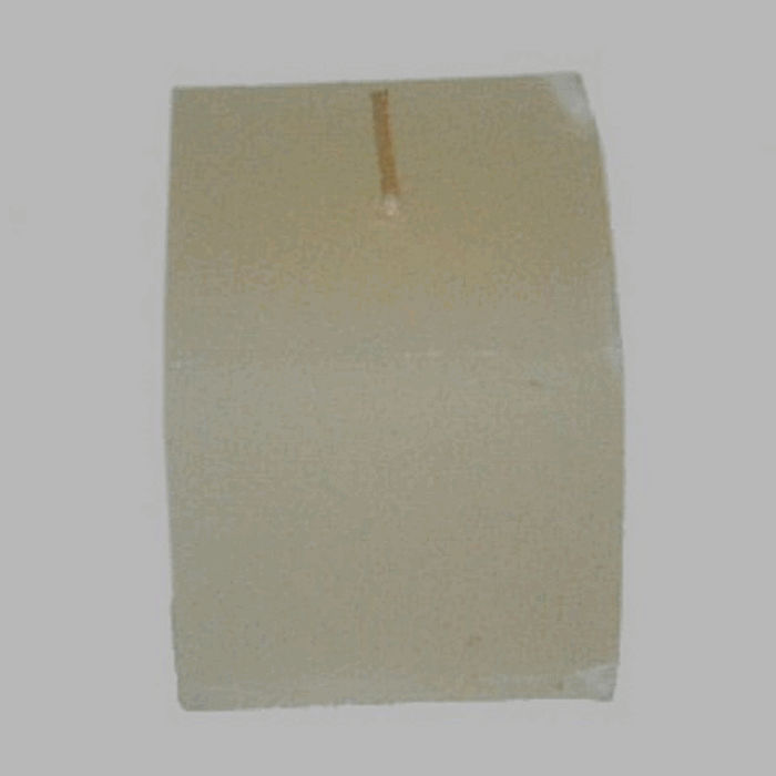 Bougie forme de bloc couleur crème 5 x 5 cm