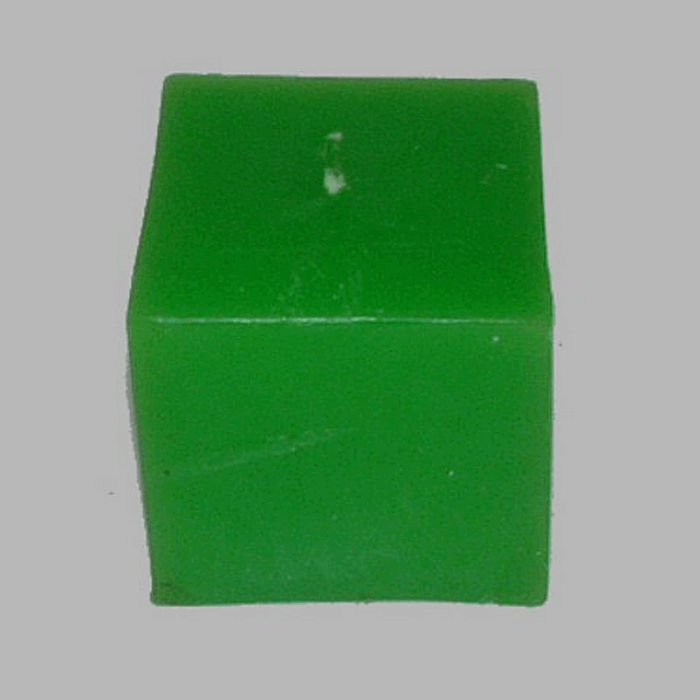 Candle block color light green 7 cm high