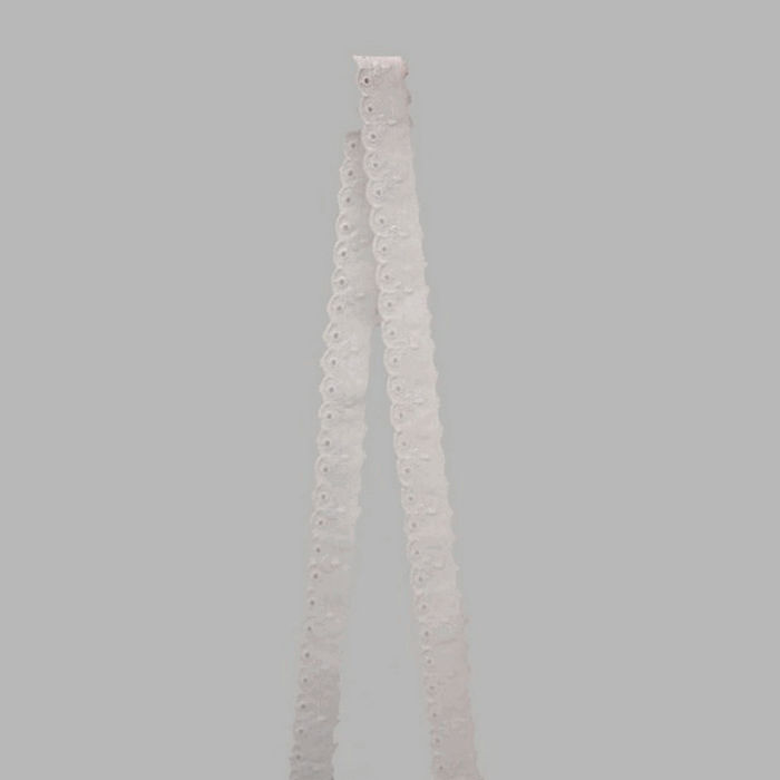 broderie blanc largeur 25 mm longueur 9 mètres