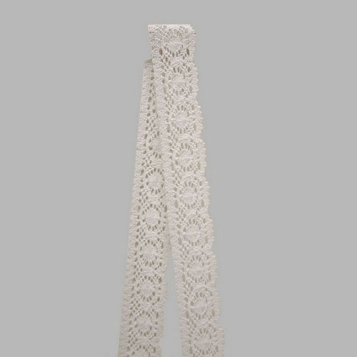 lace band color white width 50 mm length 1 meter 80