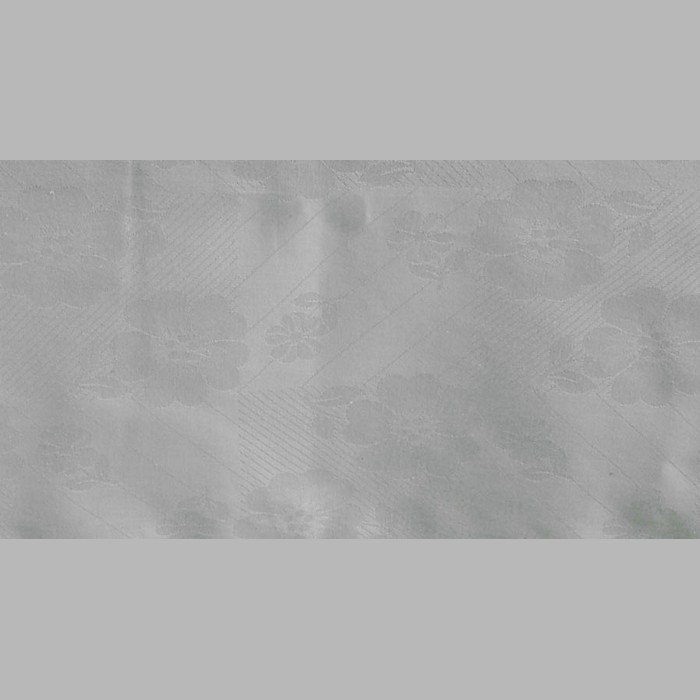 Tablecloth damask flower pattern color white 135 x 150 cm