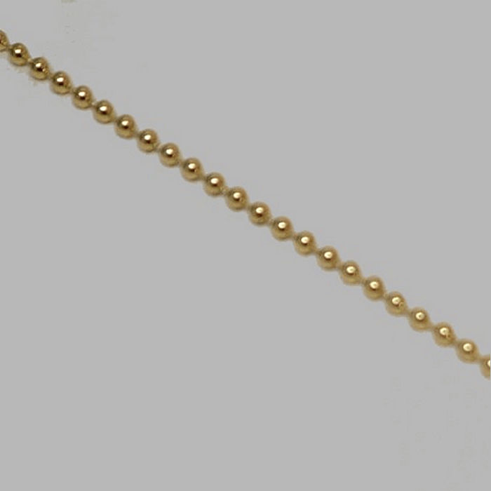 Decoration chain ribbon of gold balls 2 mm at the desired length