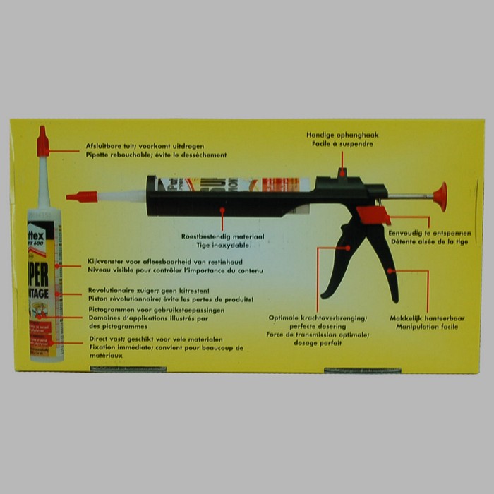 pattex caulking gun glue 600 profix set