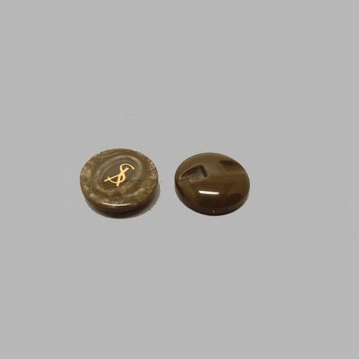Button green-gold 17 mm