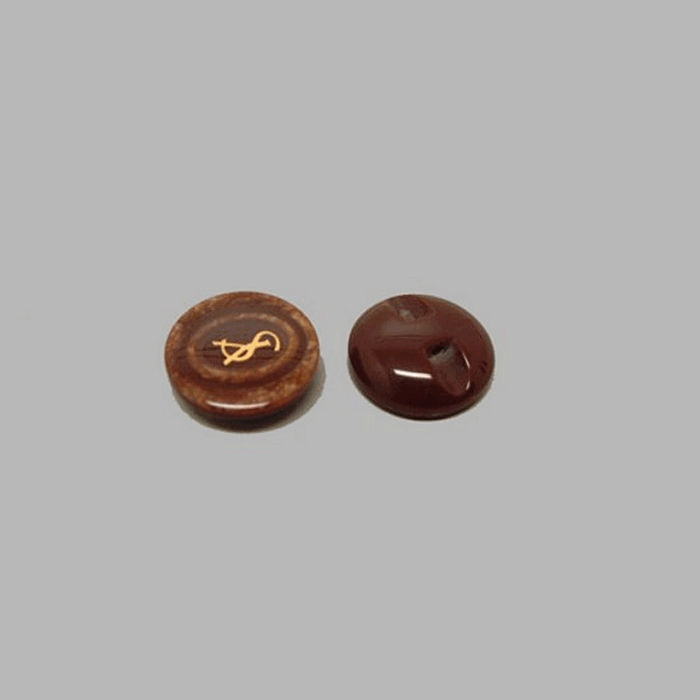 Button dark brown 17 mm