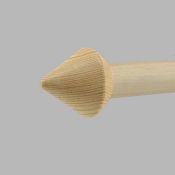 eindknop mobilia wit gebeitst hout 28 mm