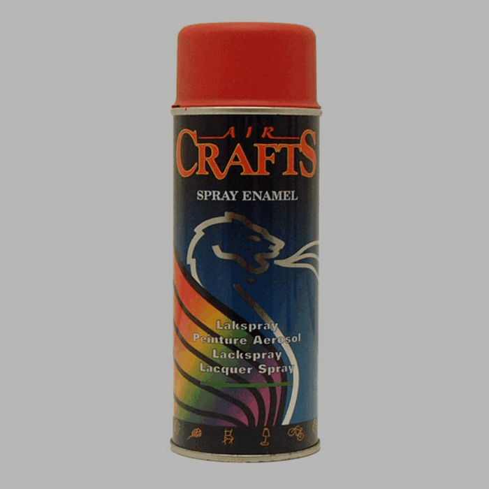 Air Crafts spray paint satin 400 ml fire red RAL 3000