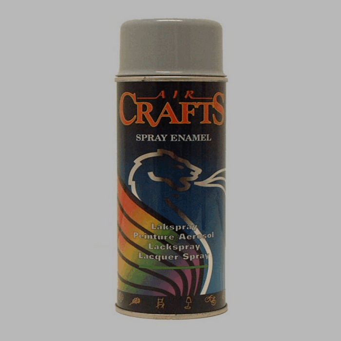 Air Crafts spray paint high gloss 400 ml silver gray RAL 7001