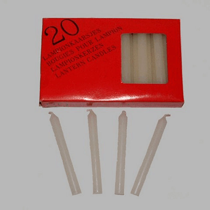 bougies lampion White 12 boîtes (20 pcs-boîte) L 85 mm