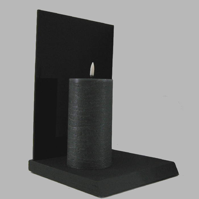 Uyuni LED candle color black lely 78 mm x 152 mm per piece