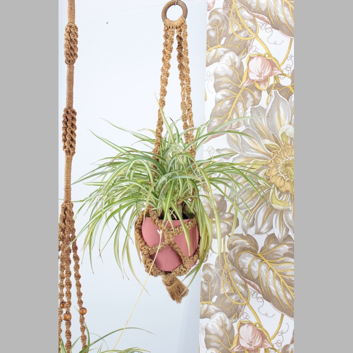 Macramé plantenhanger Iris 75 cm