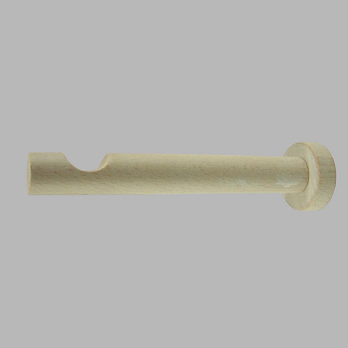 curtain center support chalk white stained wood 18 cm 28 mm