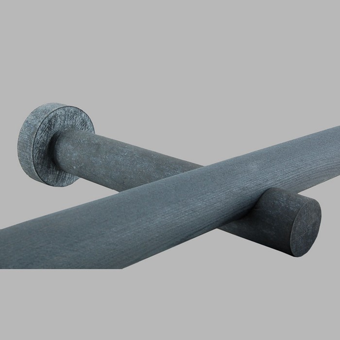 Wall Mount brackets wood limestone grey curtain rod 28 mm 2 pcs