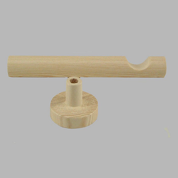 curtain center support white stained wood 18 cm 28 mm