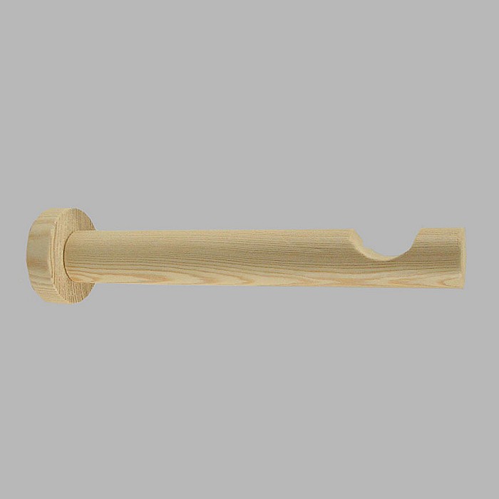 curtain center support white stained wood 18 cm 28 mm