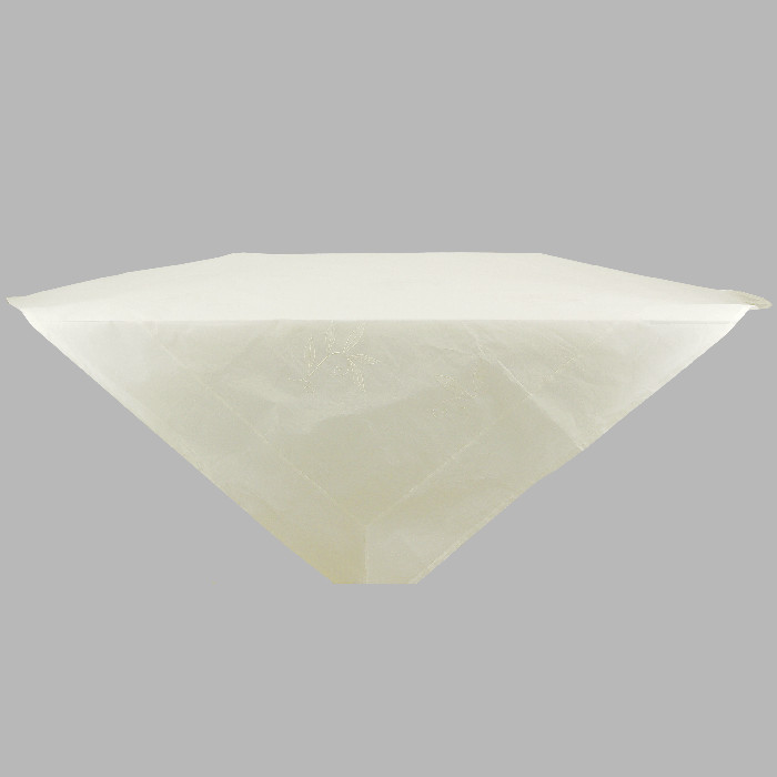 tablecloth organza with fine twig color white 150 x 150 cm