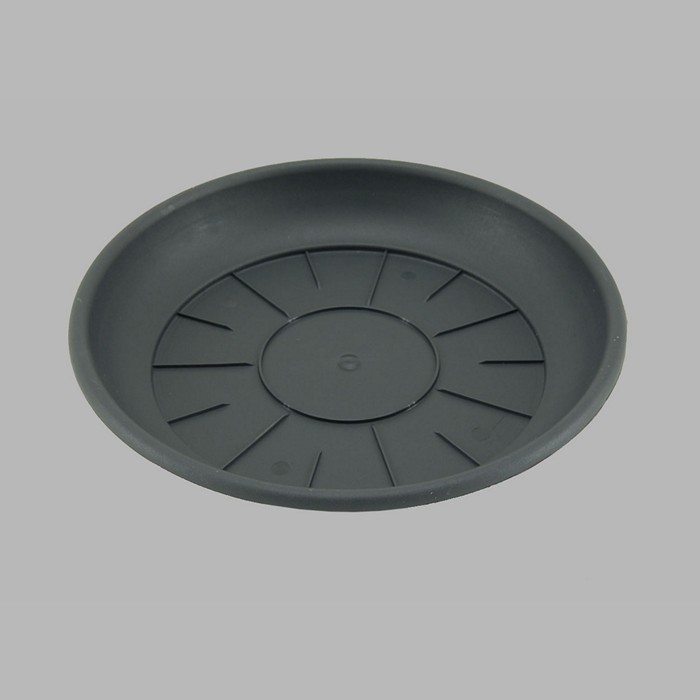 plantenschalen plastiek rond kleur antraciet 28-30-42 cm