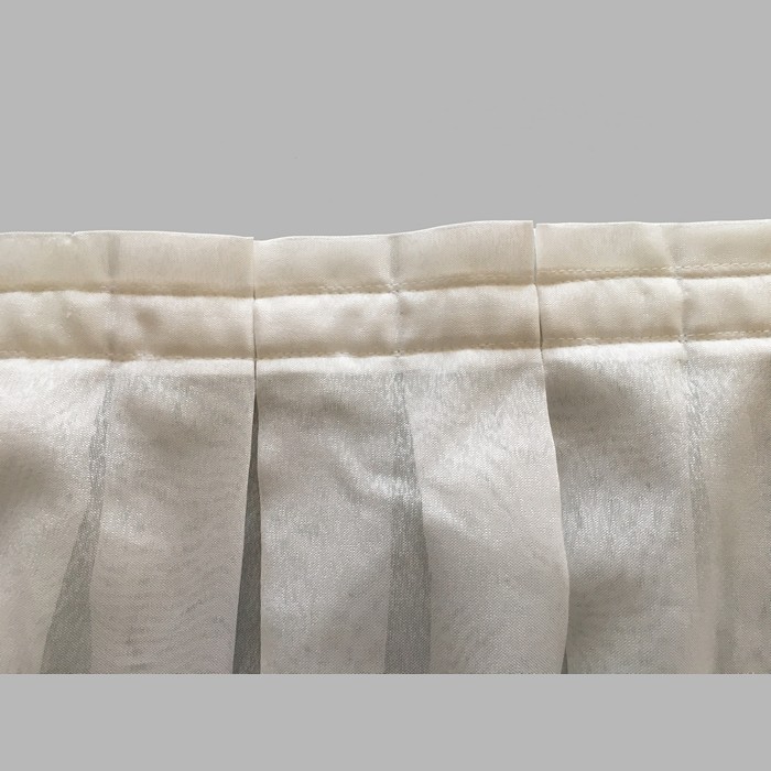 curtain pleat band color white width 25 mm