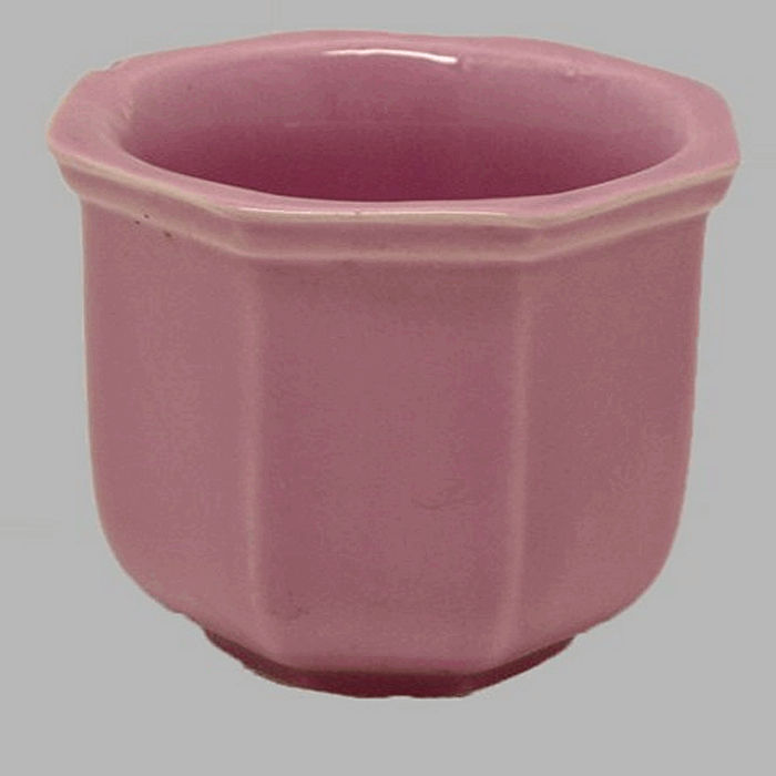vase de poterie Couleur pourpre 6 cm de haut 7 cmJarre en poterie de couleur violette 6 cm de haut 7