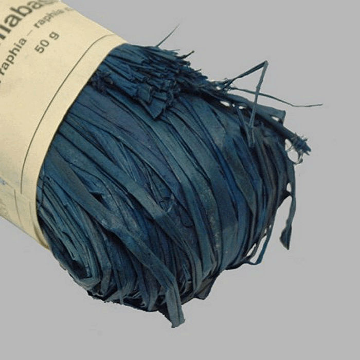 raffia voor decoratie kleur blauw 50 gram