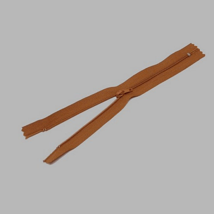 zipper color brown length 20 cm nylon