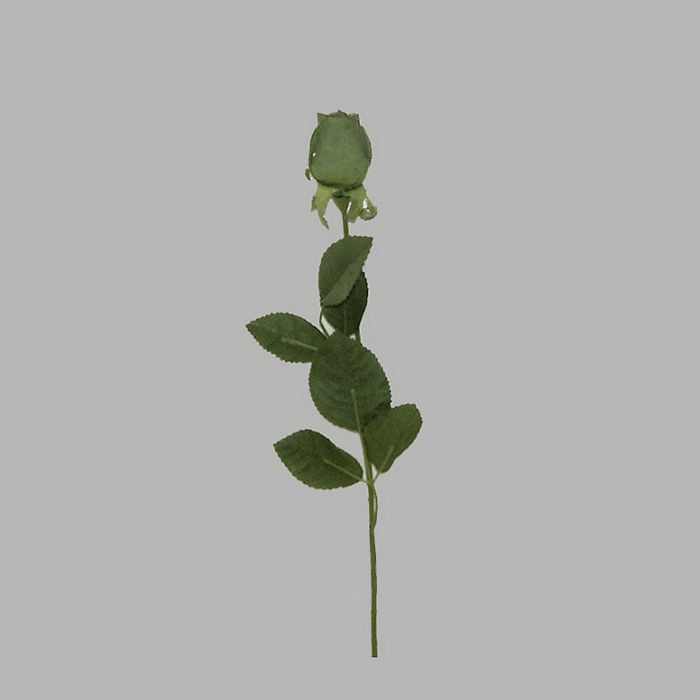 rose de soie couleur verte longueur 60 cm