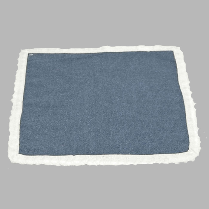 decorative tablecloth with lace color blue 37 x 37 cm