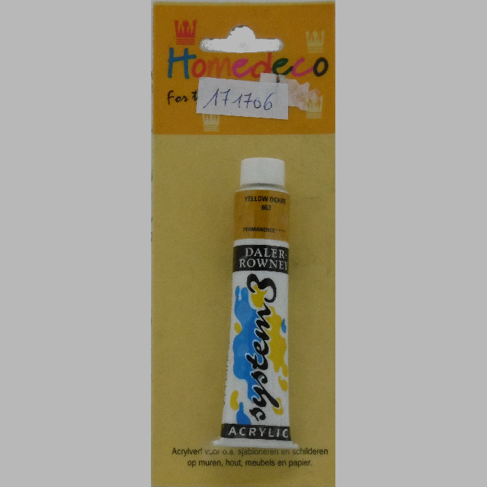System 3 stencil paint color yellow ochre 22 ml