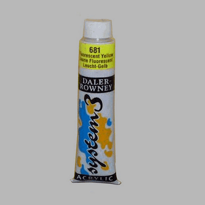 System 3 stencil paint fluorescent yellow contents 22 ml