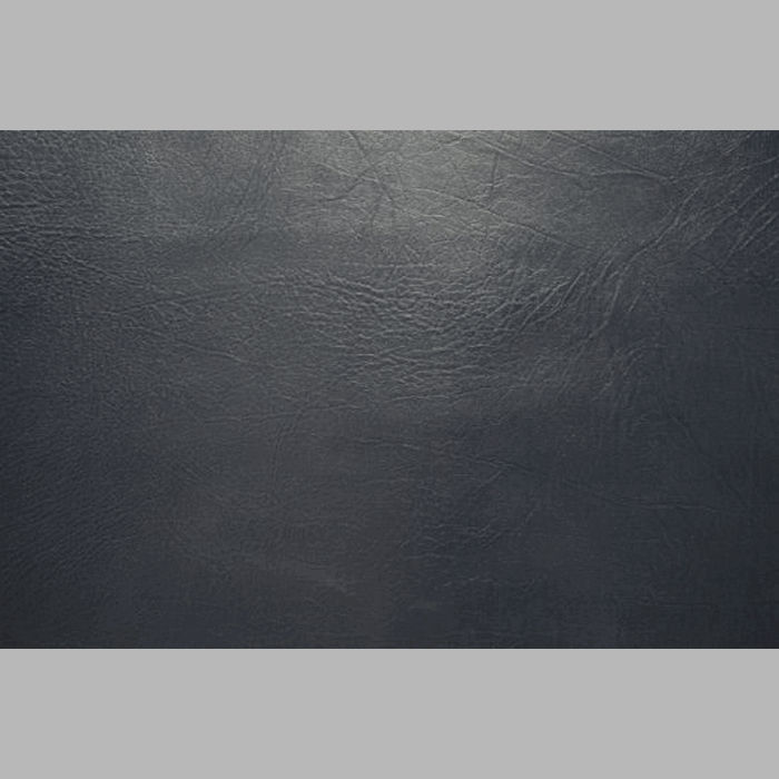 Leather look fabric color dark blue width 140 cm