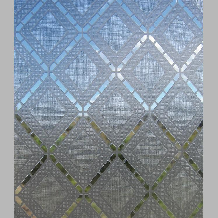 Lineafix statische raamfolie design Rhombus zilver breedte 46 cm