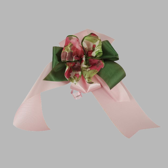 Bow tie pink-green l24 x w 14 cm