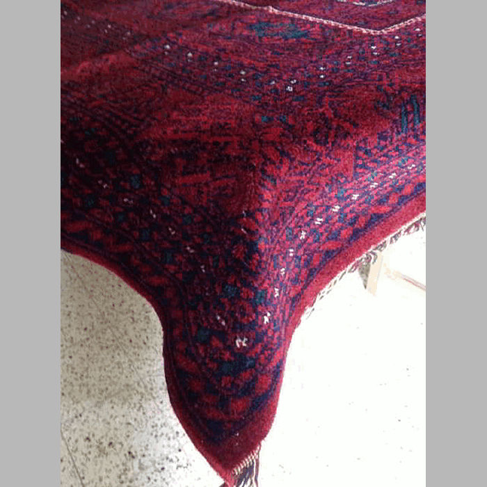 tafelkleed wol kleur bordeaux rood 150 x 215 cm