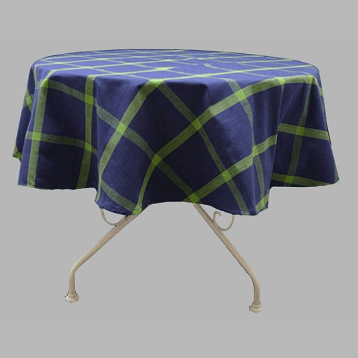 tablecloth round color dark blue 160