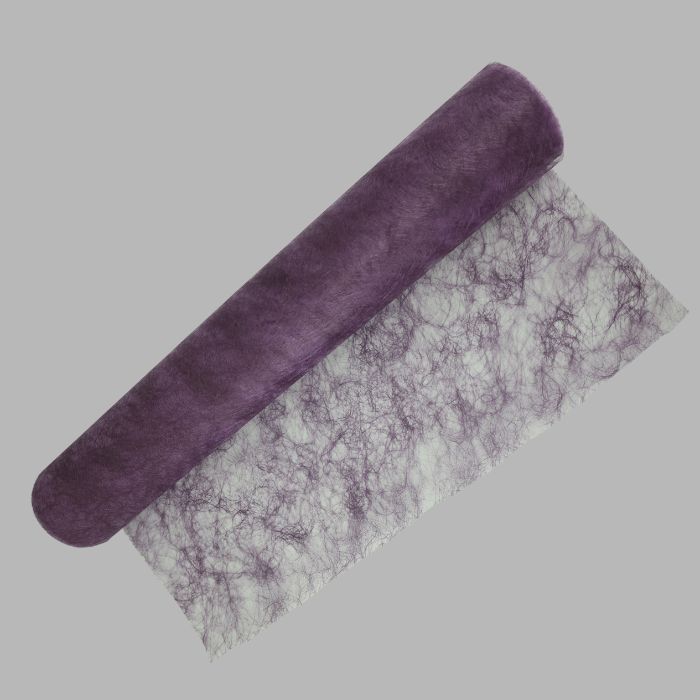 Decorative Aubergine Fiber Polyester - 60cm Perfect for Gift Wrapping and Table Decoration