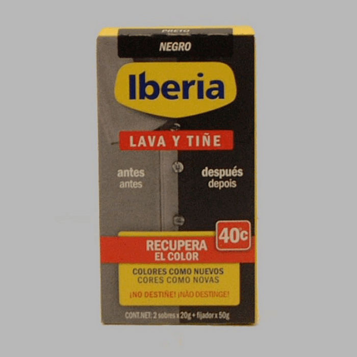 Iberia textielverf zwart (lava y tine)