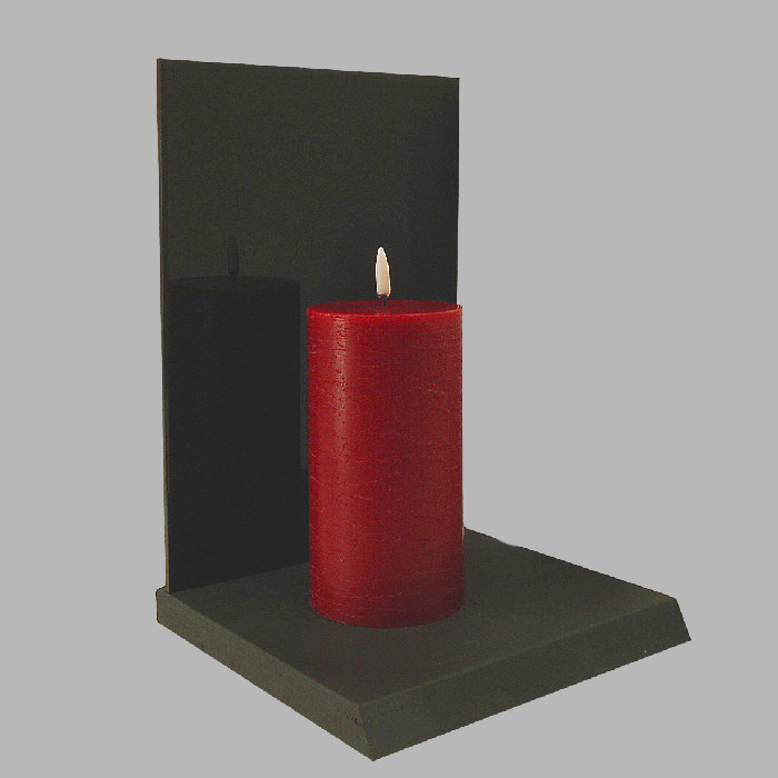 Uyuni LED candle color Medici Red 78 mm x 152 mm per piece