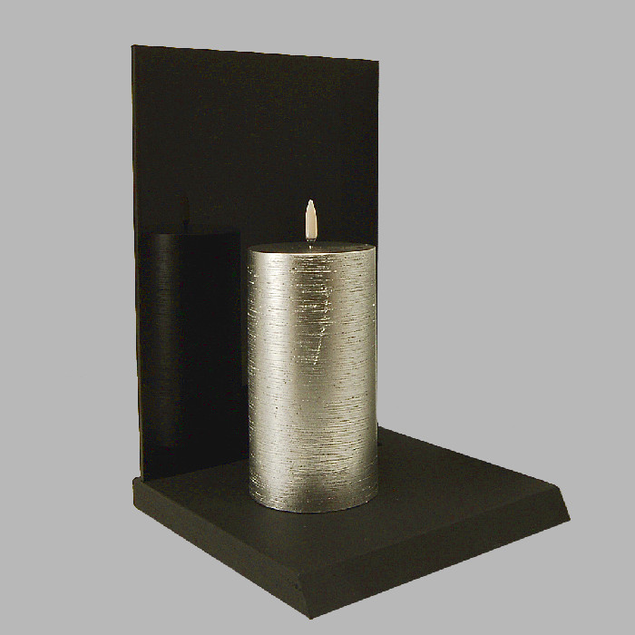 Uyuni LED candle color Silver 78 mm x 152 mm per piece
