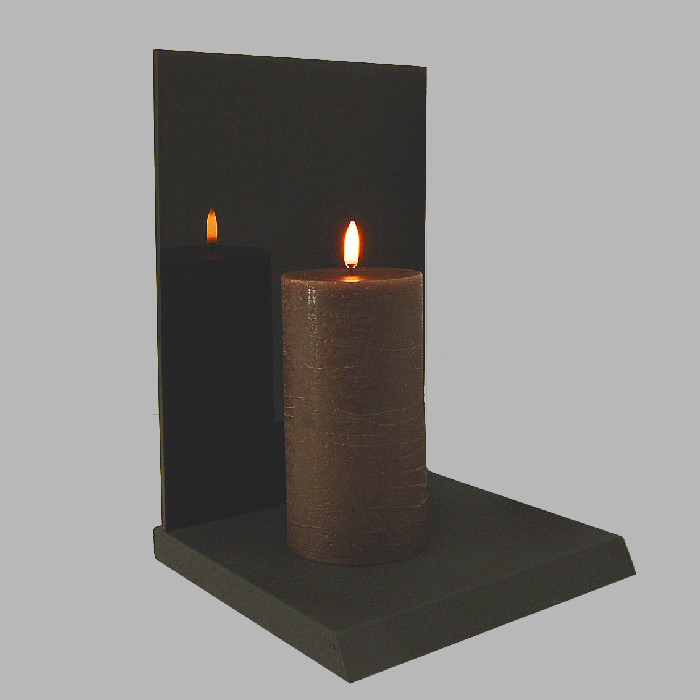 Uyuni LED candle color Umber Brown 78 mm x 152 mm per piece