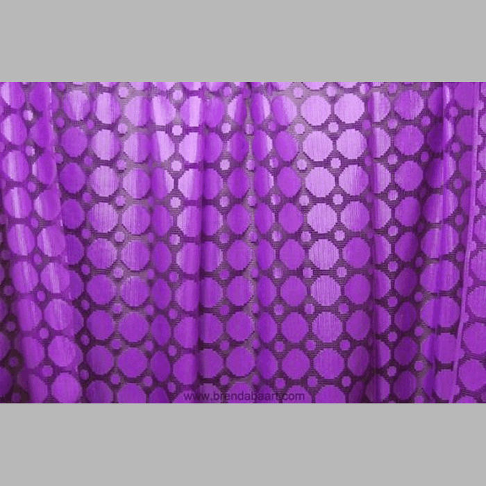 Glass curtain-Vitrage Retro purple and circels
