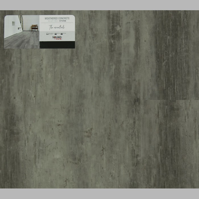 weathered concrete 03 essentails tile 50 LVT 1803 Coretec PVC floor tiles €63.95 per m2