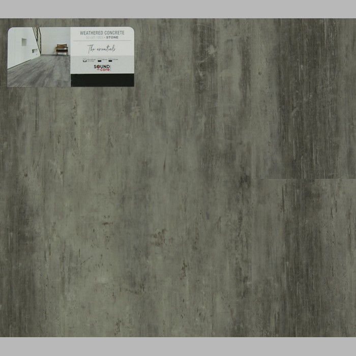 weathered concrete 03 essentails tile 50 LVT 1803 Coretec PVC floor tiles