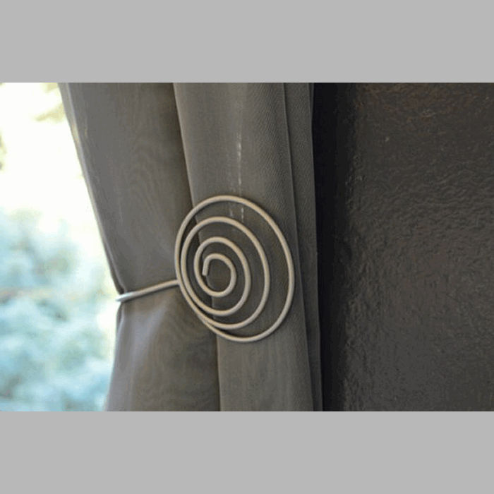 Curtain tie backs 110 x 60 mm nickel plated