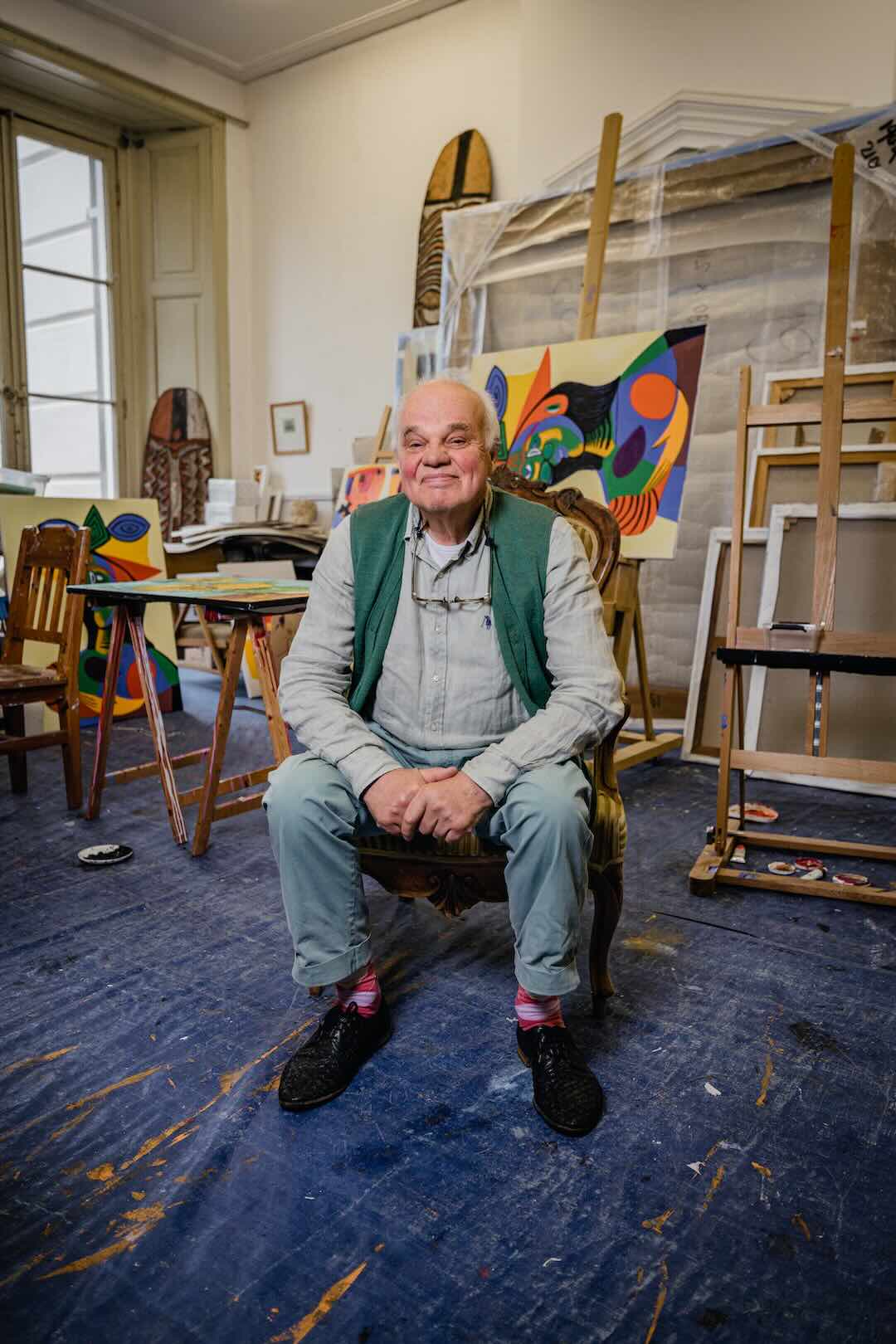 A stylish wooden table