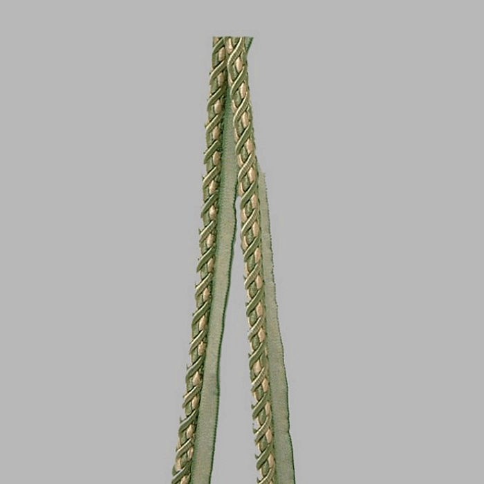 galon sier koord kleur creme en groen 10 mm