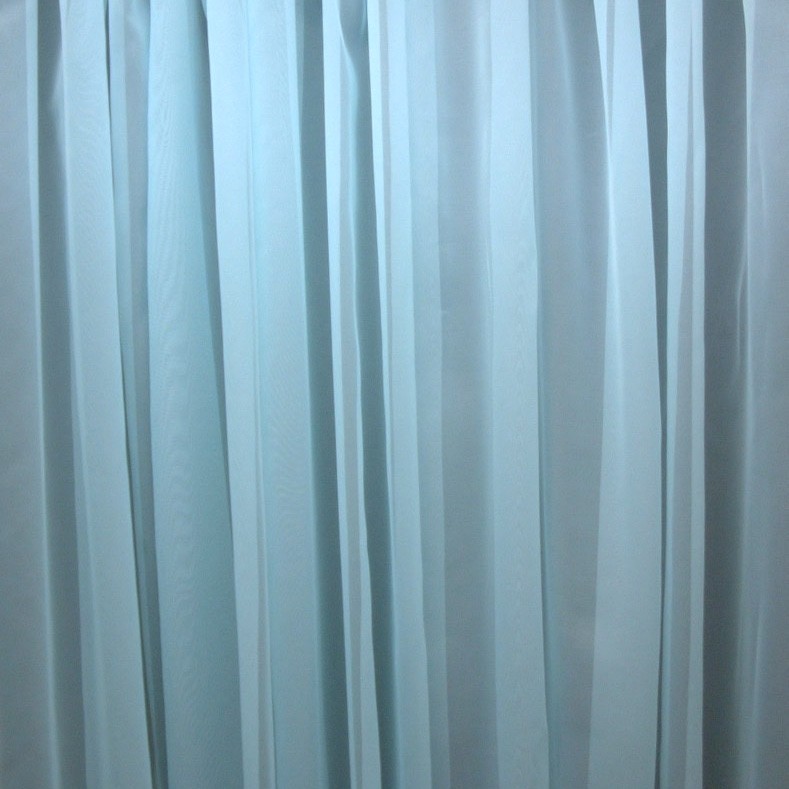 Vitrage van voile kleur licht blauw breedte 300 cm