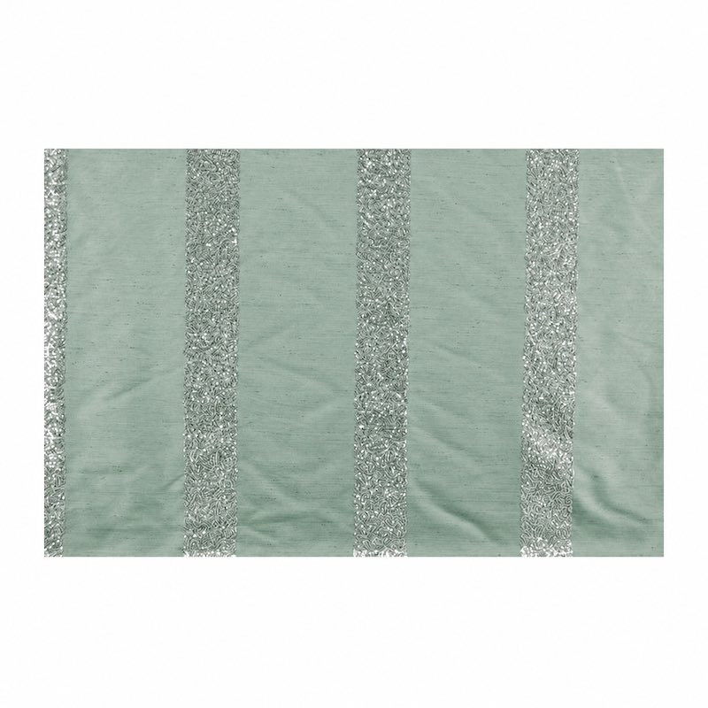 Gordijnstof Peyote Green met Pailletten 140 cm